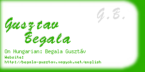 gusztav begala business card